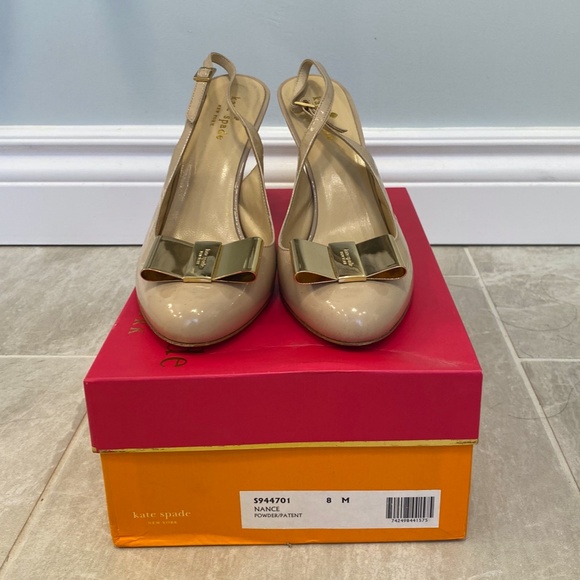 Kate Spade Nude Slingback Heels - Picture 2 of 4